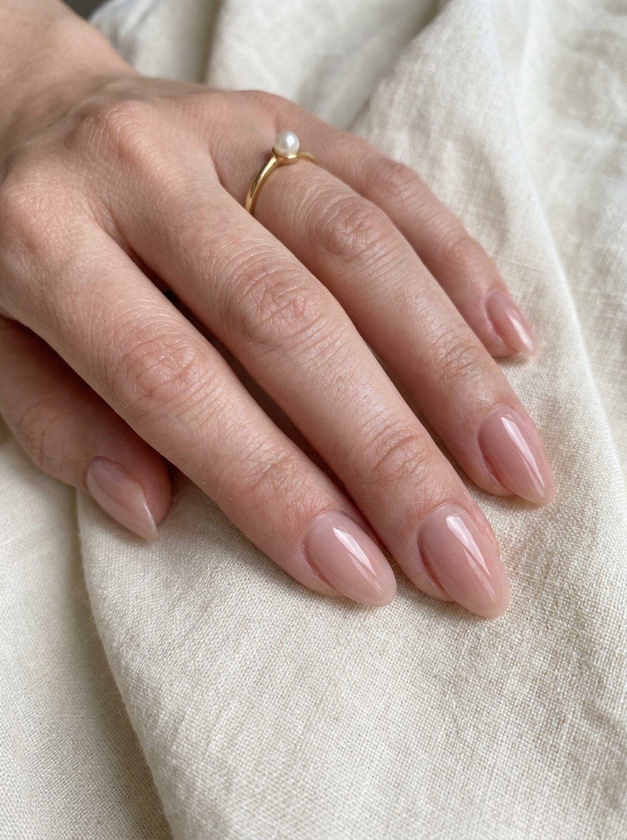 Rosy Milky Nude Nails als Milky Nails Inspiration 2026